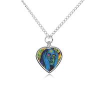 Stream Glitchy Trippy Psychedelic Music Personalized Pet Urn Necklace Keepsake Urn Pendant Cremation Jewelry Gifts for Dog Cat Lover
