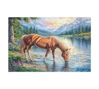 Stream Steed 1000 Piece Jigsaw Puzzle for Adults Cute Pet Companion Snow Day Activity Indoor Fun No Dust Pieces Great Gift for Neighbors 1000 PCS