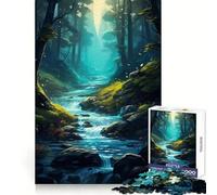 Stream Through The Woods 1000 Pieces Jigsaws Adults Puzzles Gifts Reason Skill Toy Stress Release Exact Cut Santa Wish List 38x26cm