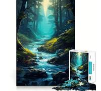 Stream Through The Woods 1000 Pieces Jigsaws Adults Puzzles Gifts Reason Skill Toy Stress Release Exact Cut Santa Wish List 38x26cm