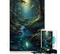 Stream Through The Woods 1000 Pieces Jigsaws Adults Puzzles Mind Exercise Toy Shared Fun Precision Cut Art Display 38x26cm