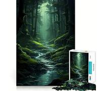 Stream Through The Woods Jigsaw 1000 Pieces for Teenagers Logic Boost Toy Calming Play Premium Edge Art Collectible 38x52cm