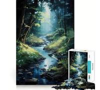 Stream Through The Woods Jigsaw Puzzles 1000 Piece for Teenagers Wise Think Toy Peaceful Fun Tight Cut 38x52cm