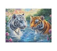 Stream Twin Tigers 500 Piece Jigsaw Puzzle for Adults Teens Gaming Break Activity Mental Reset Colourful Design Great Gift for Gamers 500 PCS