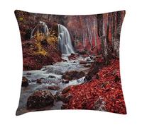 Stream Waterfall In The Fall Woods Of Grand Canyon Idyllic Nature Photo Cushion Cover Decor Cushion Covers Decorative Pillowcase For Anniversary Sofa Sofa Chair 45X45Cm