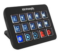 Streaming Deck ONE, 15 Customizable LCD Buttons, Built-in USB Hub, Foldable Stand with 3 Angle Levels, Non-Slip Feet, Compatible with Windows and Mac OS