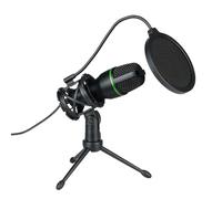 Streaming Microphone - Studio Podcasting Mics with Tripod Boom Filter, Plug Play Recording Tool | Streaming Audio Equipment for Laptop Desktop Onlines Game Music Voiceover Singing Video Call Use