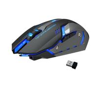 Streaming Mouse - Silent Wireless PC Mouse, RGB with Side Buttons | USB Rechargeable Mouse for Laptop, Hardware, Ergonomic Design, Plug and Play, Port