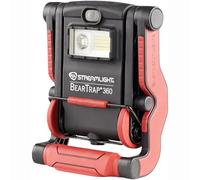 Streamlight 61523 BearTrap 360 2000-Lumen Rechargeable Work Light with Spot and Floods Modes, Rotating Body, and Magnetic Base, Red