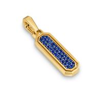 Streamline® Inlay Amulet In 18ct Yellow Gold With Lapis And Sapphires, 30.7mm