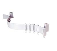 Streamline PVC Uncorded Curtain Track Flexible Straight & Bay Window White Bendable Curtain Track Rail Set for Rooms, Divider, RV and shower curtain rail (180cm)
