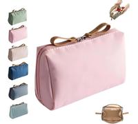 Streamline Travel Makeup Pouch for Women,Portable Mini Multifunctional Solid Color Waterproof Makeup Bag,for Daily Storage Organize