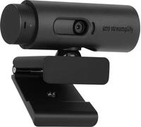 Streamplify CAM FHD 60FPS Webcam - Full HD 1080p, MJPEG/YUV2 Files, All Glass Lens, Tilt/Swivel Function, Realtek Stereo Audio, Versatile Clip and Tripod