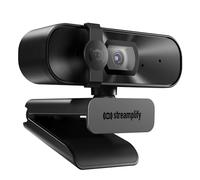 Streamplify CAM MINI Webcam - FHD 1080p 60FPS with Autofocus, Low Light Correction, Dual Stereo Microphones, Privacy Cover, 80° Field of View, Plug & Play - Windows & Mac Compatible