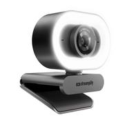 Streamplify CAM Plus FHD 1080p 60fps 2MP Webcam with Integrated Ring Light & Dual Stereo Microphones - Black - SPCW-CLFH221.11