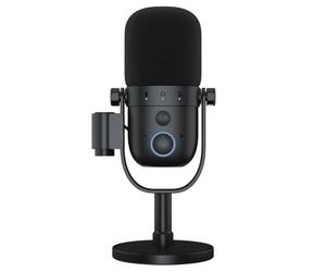 Streamplify MIC DYNC RGB Cardioid USB Microphone with Foldable Tripod, Pop Filter & Anti-Vibration Shock Mount - Black