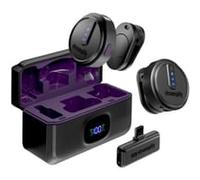 Streamplify MIC GO Dual Wireless Lavalier Microphone Set with USB-C Dongle, Charging Case & Noise Reduction - Black - SPML-MG1C051.11