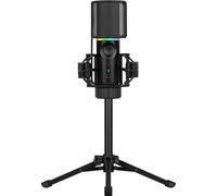 Streamplify MIC TRIPOD | USB Microphone with Cardioid Pick-Up Pattern, Pop Filter, Two Audio Modes, Adjustable Tripod, and RGB Lighting