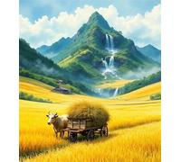Streams Fields 60 Piece Jigsaw Puzzles for Adults, Fun jigsaw puzzles 60 pieces, Challenging Puzzle Perfect for Game Nights, Finished Puzzle Size is 40x28cm