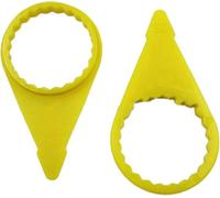 STREAMVOY 200pcs Yellow Wheel Nut Indicators 32mm/33mm - Universal Safety Locking Devices for Car, Van, Truck, Trailer Wheels (33)
