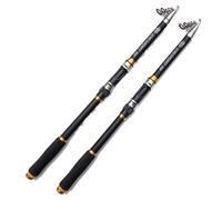 STREAMVOY 3.0m Surf Fishing Rod and Reel Combo, 2-Piece Hard Action Carbon Sea Rod with 5000 Metal Spinning Reel, 13+1 BB, Ideal for Beach Rock Sea Fishing (black,2.7m)