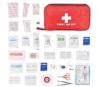 STREAMVOY Car First Aid Kit 2025 Standard Compliant - DIN 13164:2022 Certified, EU Road Traffic Approved, 2 CPR Face Masks & Wipes, Waterproof Compact Case with Velcro Straps for Vehicle Safety