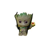 STREAMVOY Cute Smiling Groot Car Hanging Ornament - Swing Dancing Baby Groot Decor for Cars, Home, Office, and Gifts (花穿樹人+フレグランス)