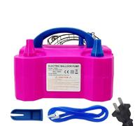 STREAMVOY Electric Balloon Pump, Automatic Dual Nozzle Inflator with Tying Tool, Fast Inflation for Parties, Portable Balloon Tying Machine for Home Use (73005 Rose red with its own knotter)