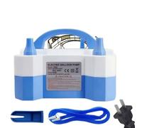 STREAMVOY Electric Balloon Pump, Automatic Dual Nozzle Inflator with Tying Tool, Fast Inflation for Parties, Portable Balloon Tying Machine for Home Use (73005 blue with its own knotter)
