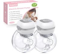 STREAMVOY Electric Breast Pump - 1.5X Faster Milk Expression, Hands-Free & Leak-Proof, Ultra Quiet 40dB, SPA-Like Comfort for Nursing Moms (2 Pack)