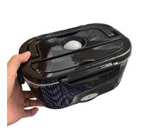 STREAMVOY Electric Lunch Box Portable Heating Food Container, Car & Home Use, No Water Needed, Insulated Lunch Box, BPA-Free Plastic Shell, Multi-Color Options (Black,12Vstainless Steel)