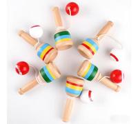 STREAMVOY Traditional Kendama Skill Toy - Wooden Cup & Ball Game for Hand-Eye Coordination, Japanese Classic Skill Toy for Kids & Adults, Portable Travel Game for Focus Training (White)