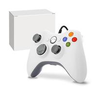 STREAMVOY Xbox360 Wired & Wireless Game Controller Compatible with PC/P3/Android Dual Mode Arcade Joystick (Wired Arcade Durable White (Shared Gaming))