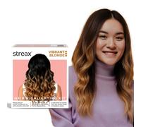 Streax Hair Colour Highlight Kit | Blonde Hair Colour, Vibrant Blonde - Pack of 1 I Enriched with Walnut & Argan Oil I Hair Colour for Women | Rich, vibrant, Easy to use, DIY Application