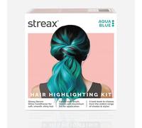 Streax Hair Colour Highlight Kit | Blue Hair Colour, Aqua Blue - Pack of 1 I Enriched with Walnut & Argan Oil I Hair Colour for Women | Rich, vibrant, Easy to use, DIY Application