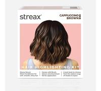 Streax Hair Colour Highlight Kit | Brown Hair Colour, Cappuccino Brown - Pack of 1 I Enriched with Walnut & Argan Oil I Hair Colour for Women | Rich, vibrant, Easy to use, DIY Application