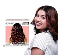 Streax Hair Colour Highlight Kit | Brown Hair Colour, Latte Brown - Pack of 1 I Enriched with Walnut & Argan Oil I Hair Colour for Women | Rich, vibrant, Easy to use, DIY Application