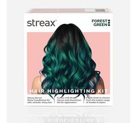 Streax Hair Colour Highlight Kit | Green Hair Colour, Forest Green - Pack of 1 I Enriched with Walnut & Argan Oil I Hair Colour for Women | Rich, vibrant, Easy to use, DIY Application