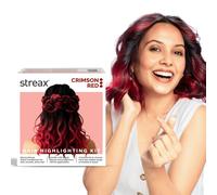 Streax Hair Colour Highlight Kit | Red Hair Colour, Crimson Red - Pack of 1 I Enriched with Walnut & Argan Oil I Hair Colour for Women | Rich, vibrant, Easy to use, DIY Application