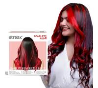 Streax Hair Colour Highlight Kit | Red Hair Colour, Scarlet Red - Pack of 1 I Enriched with Walnut & Argan Oil I Hair Colour for Women | Rich, vibrant, Easy to use, DIY Application