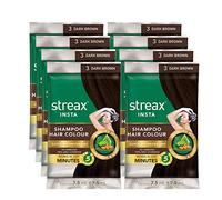Streax Insta Hair Colour Dark Brown colour 15 ML PACK (5 PACK)