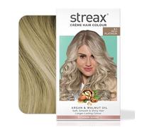 Streax Permanent Hair Colour, 100% Grey coverage, Infused with Argan and Walnut Oil, Long Lasting Cream Hair Colour for Women, Ash Hair Color, 9.1 Rich Platinum, 120 ml, Pack of 1