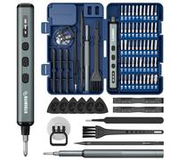 STREBITO Electric Screwdriver Set, 67 in 1 Electric Precision Screwdriver | 50 S2 Magnetic Bits, 5 Torque Settings, 4 LED Lights for PC Phone Laptop Camera Electronics