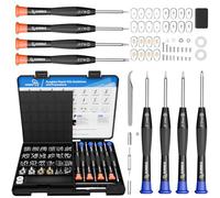 STREBITO Eyeglass Repair Kit with Screws, All-in-One Glasses Repair Kit with Eyeglass Nose Pads, Precision Screwdriver Set and Tweezer, Screwdriver for Glasses, Sunglasses, Gifts for Him to Go Travel