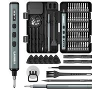 STREBITO Mini Electric Screwdriver, 67 in 1 Electric Screwdriver Tool kit | 50 S2 Precision Bits, 5 Torque Settings, Rechargeable Tool Kit for PC Electronics