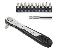 STREBITO Mini Ratchet Set,1/4 Ratchet Offset Screwdriver for Tight Spaces
