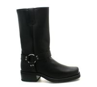 Street 101 Mens Western High Harley Black Leather Biker Boots UK 10