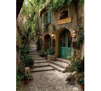 Street 5D Diamond Art Kits Adults, Plant Diamond Painting for Adults, DIY Full Drill Crystal Art Pictures, Cross Stitch Embroidery Crafts Kits for Beginners, Autumn Decorations for Home 12x16in 6-3563