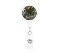 Street After Rain Retractable Badge Holder Convenient and Durable for Offices Schools and Hospitals Use