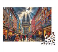 Street Architecture 1000 Pieces Mini Jigsaw Puzzle for Adults